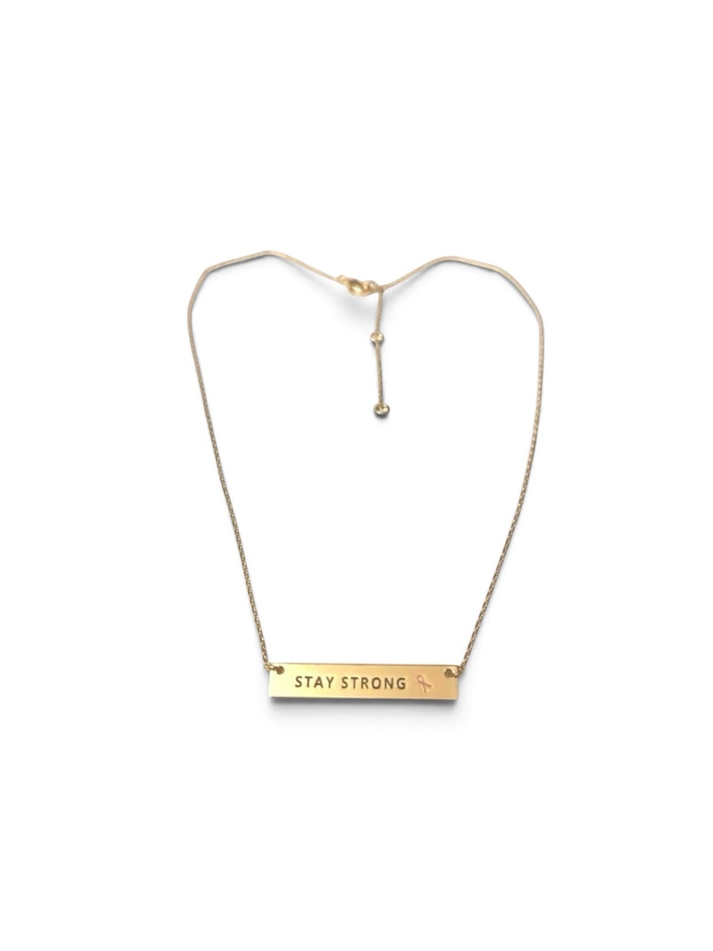 Breast Cancer Awareness Gold Dipped Necklace